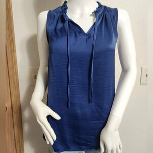 Merona‎ blue sleeveless blouse size small